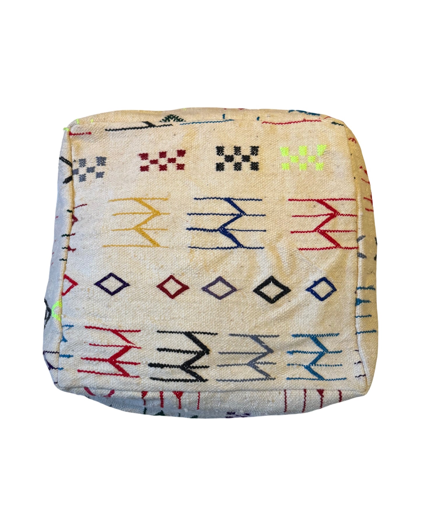 Sitzpouf aus reiner Schafwolle - Oued Zem
