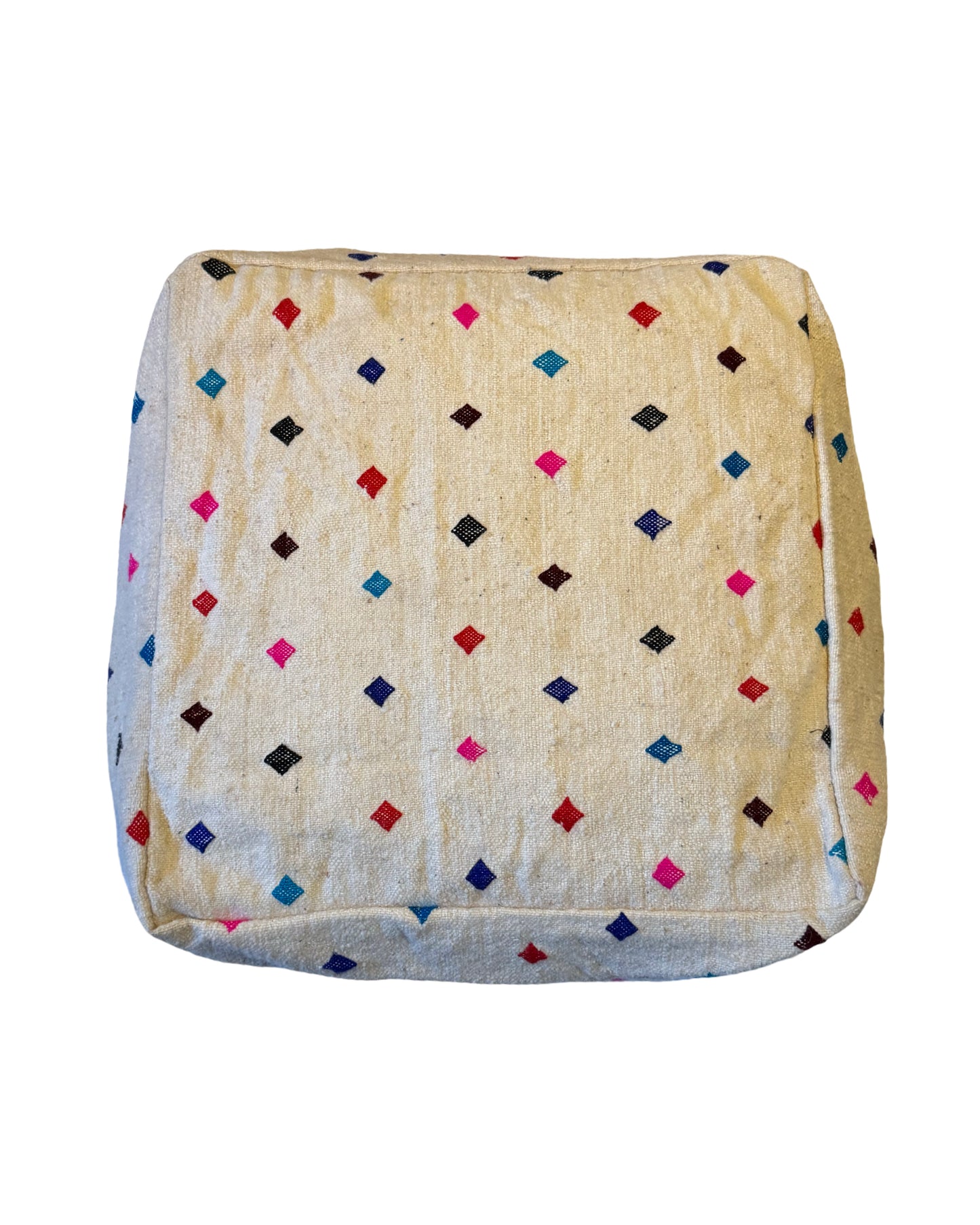 Sitzpouf aus reiner Schafwolle - Oued Zem