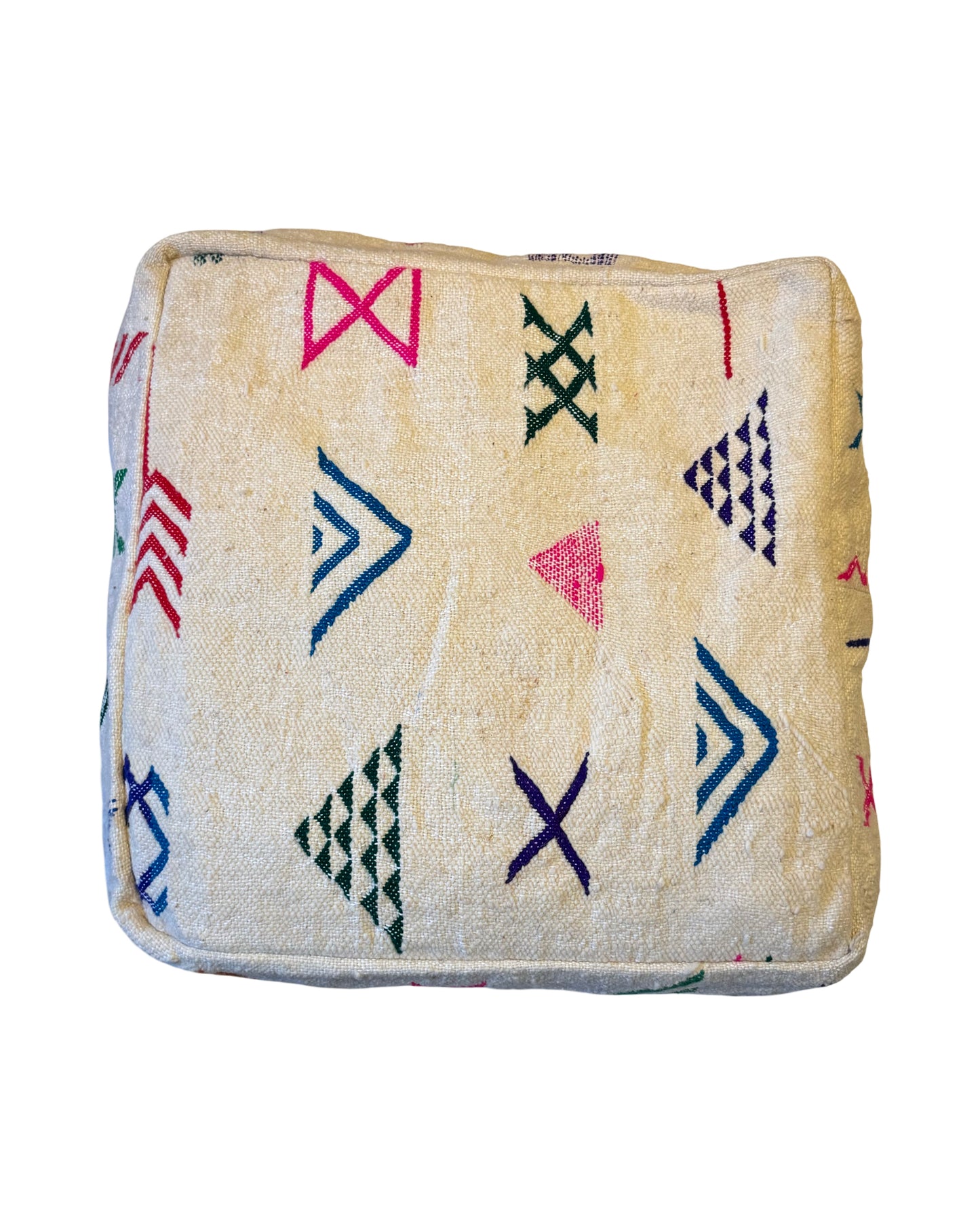 Sitzpouf aus reiner Schafwolle - Oued Zem