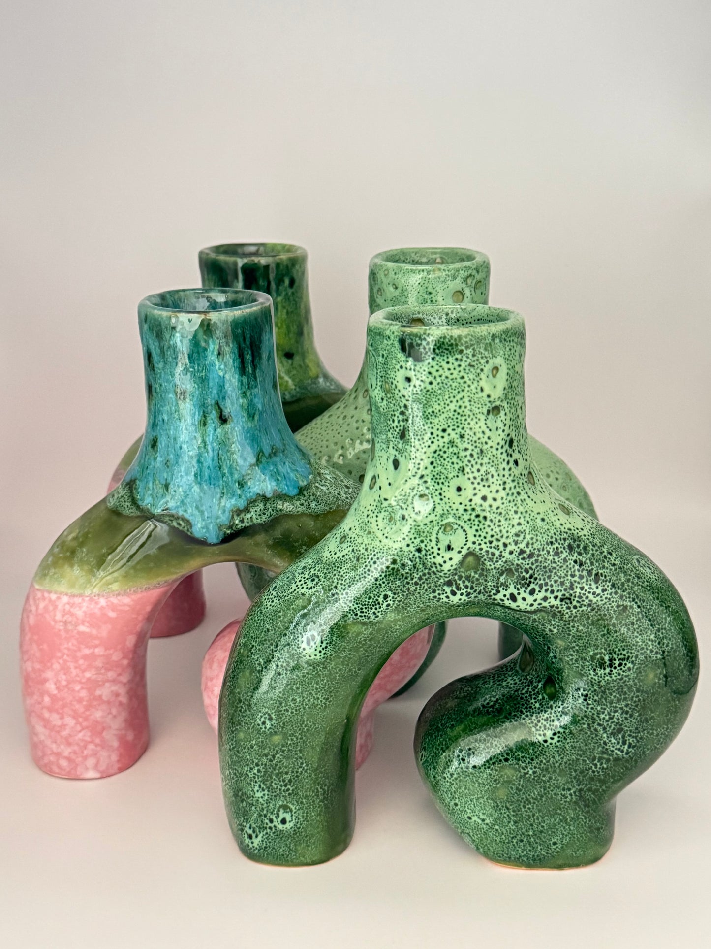 Handgefertigte Keramikvase (Y-Form)