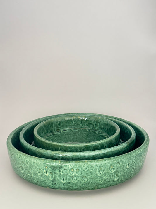 Handgefertigte Keramikteller - Turquoise Mirage