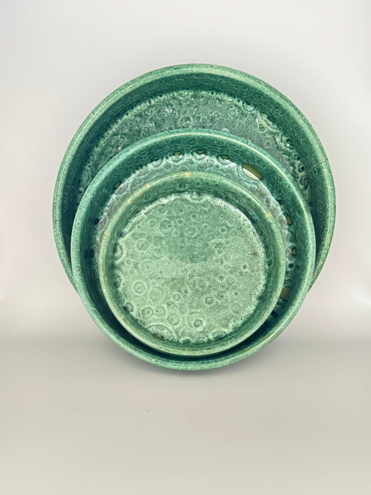 Handgefertigte Keramikteller - Turquoise Mirage