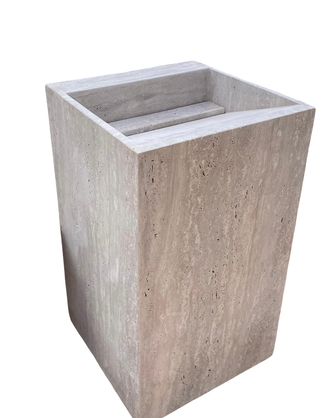 Freistehendes Waschbecken aus Travertin - Azru