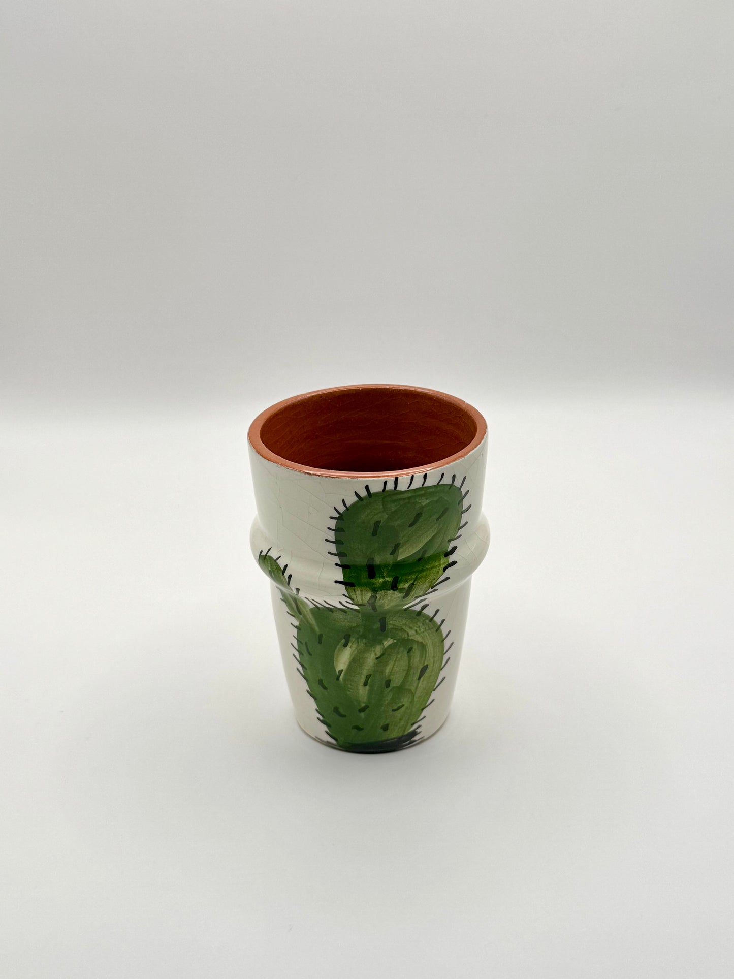 Handgefertigter Keramikbecher - Cactus