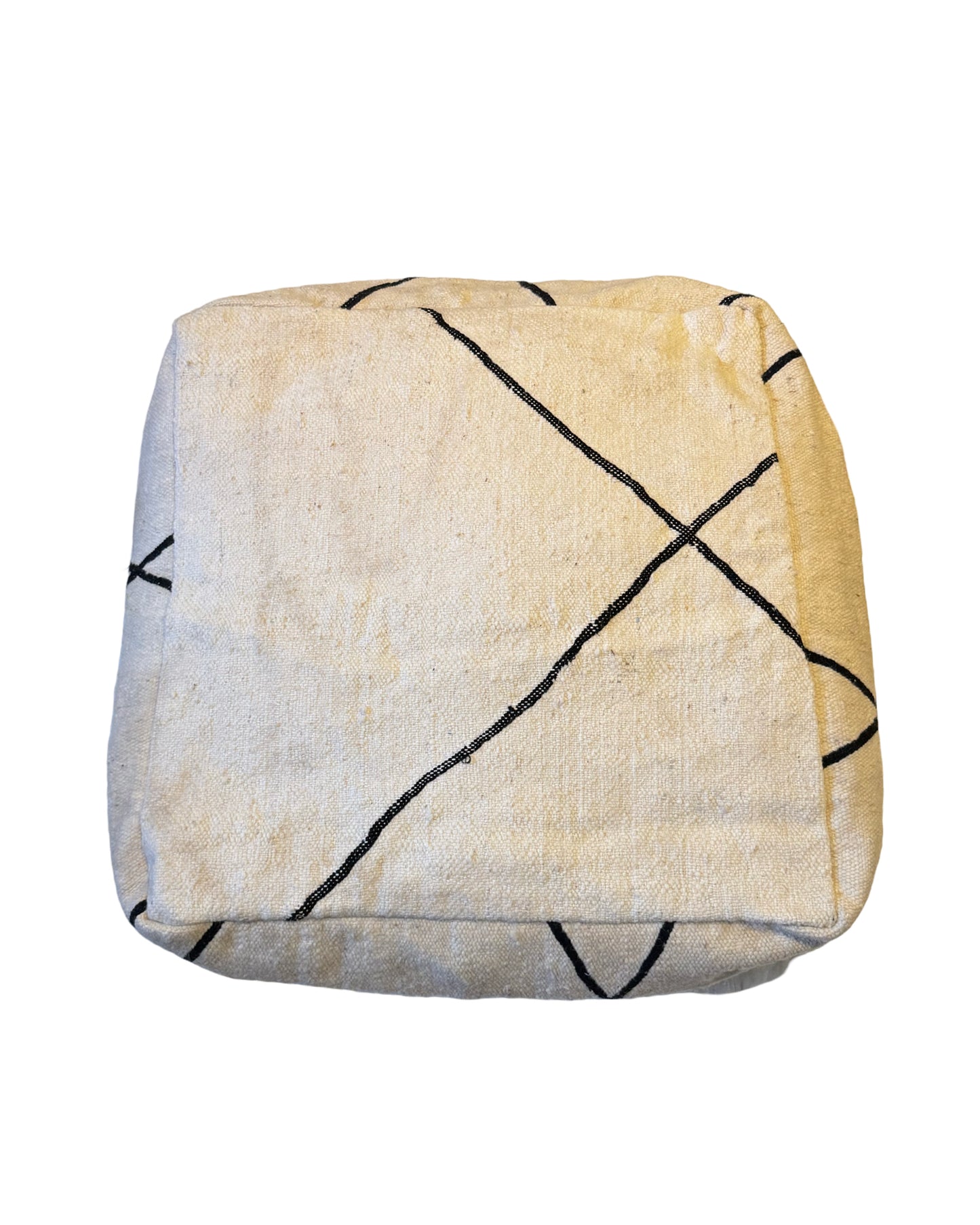 Sitzpouf aus reiner Schafwolle - Oued Zem