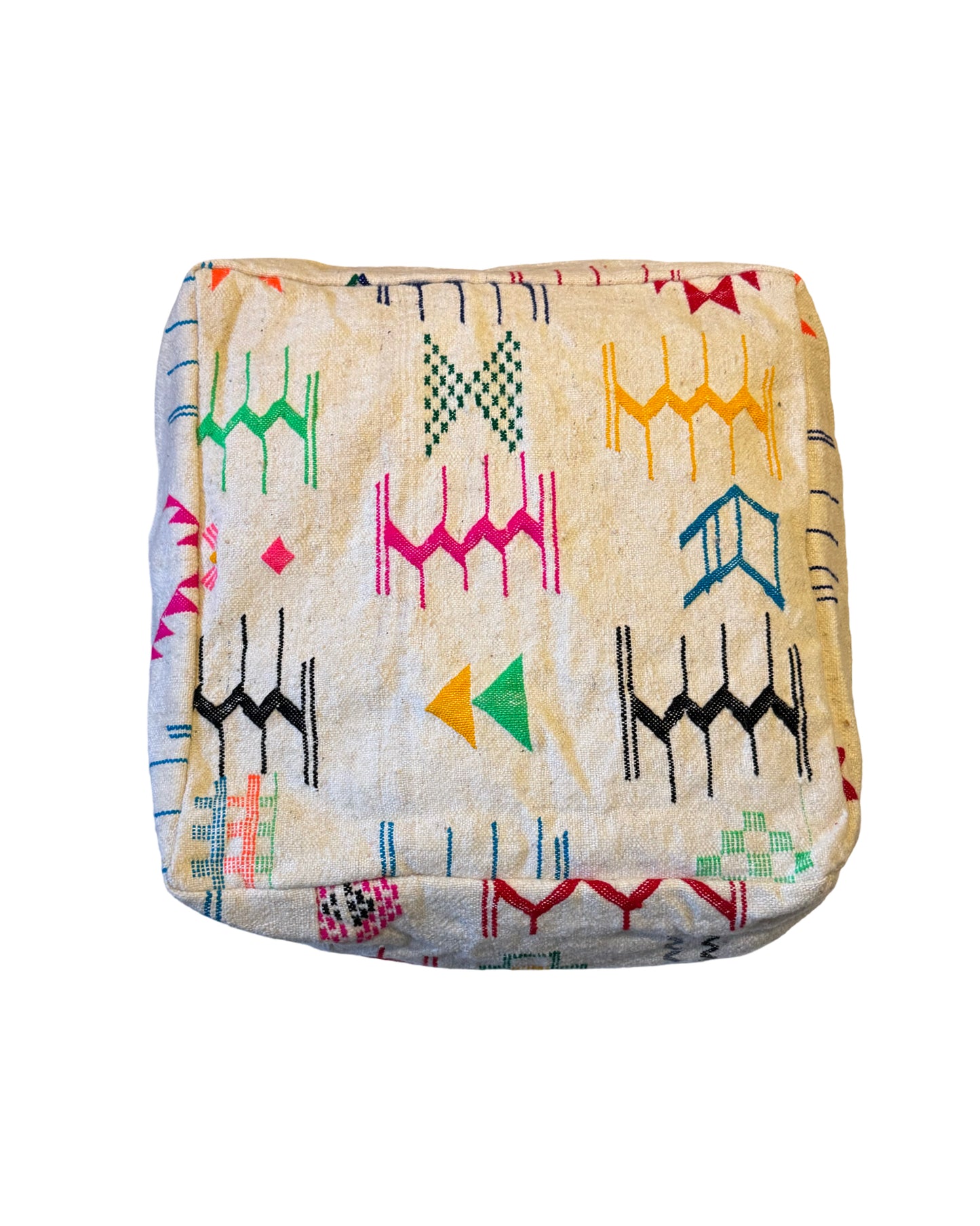 Sitzpouf aus reiner Schafwolle - Oued Zem