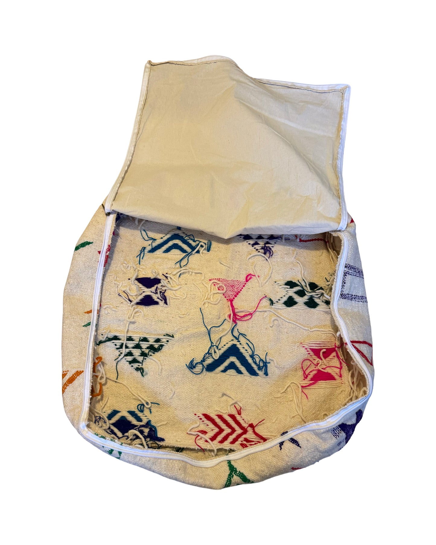Sitzpouf aus reiner Schafwolle - Oued Zem