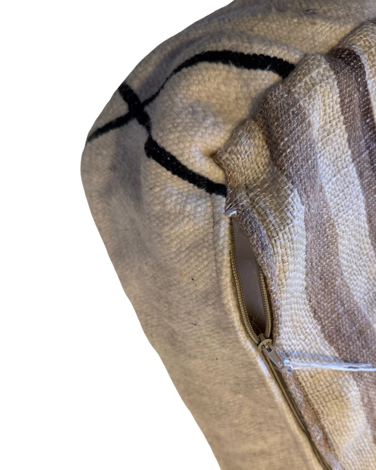 Sitzpouf aus reiner Schafwolle - Oued Zem
