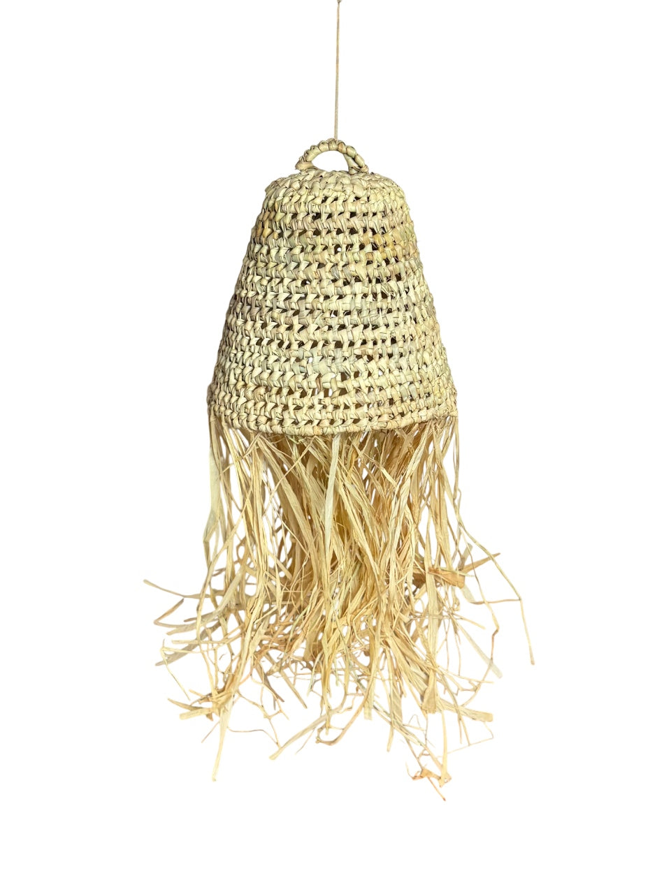 Lampe aus Palmfaser und Raffia - Raffia Wave