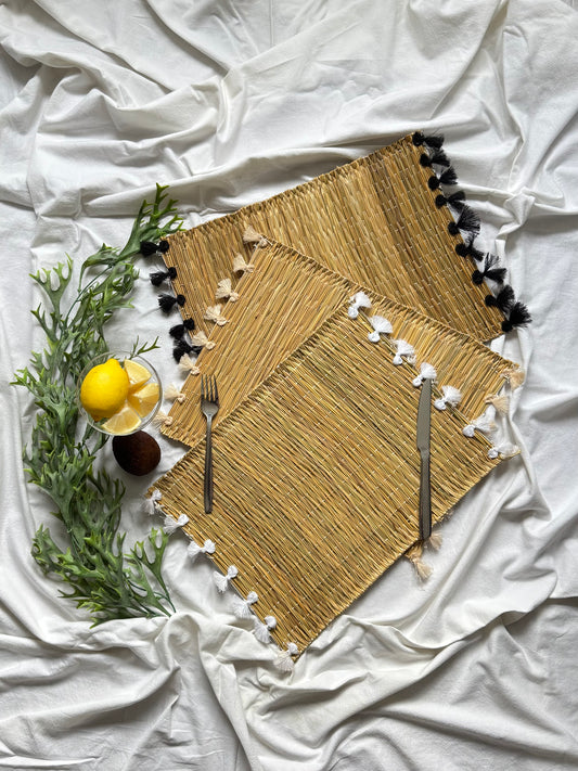 Tischsets aus Stroh und Baumwolle – Tamazight