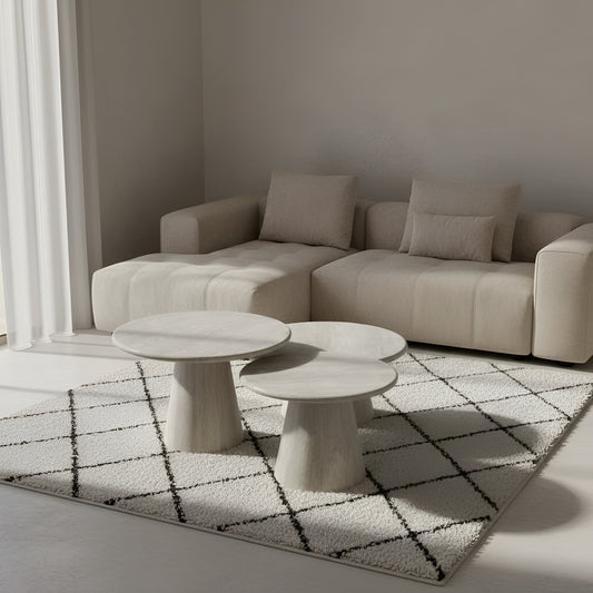 Couchtisch-Set aus Travertin - Krad