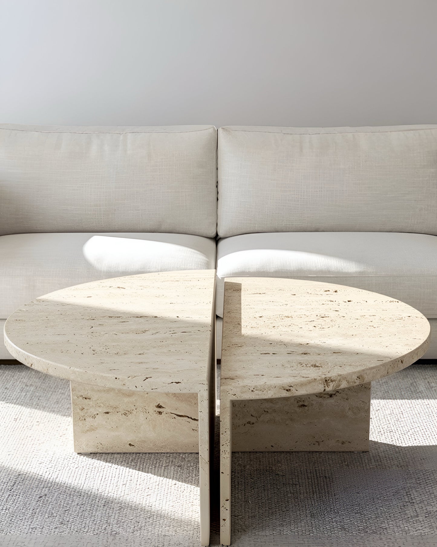 Modulares Couchtisch-Set aus Travertin - Amaray