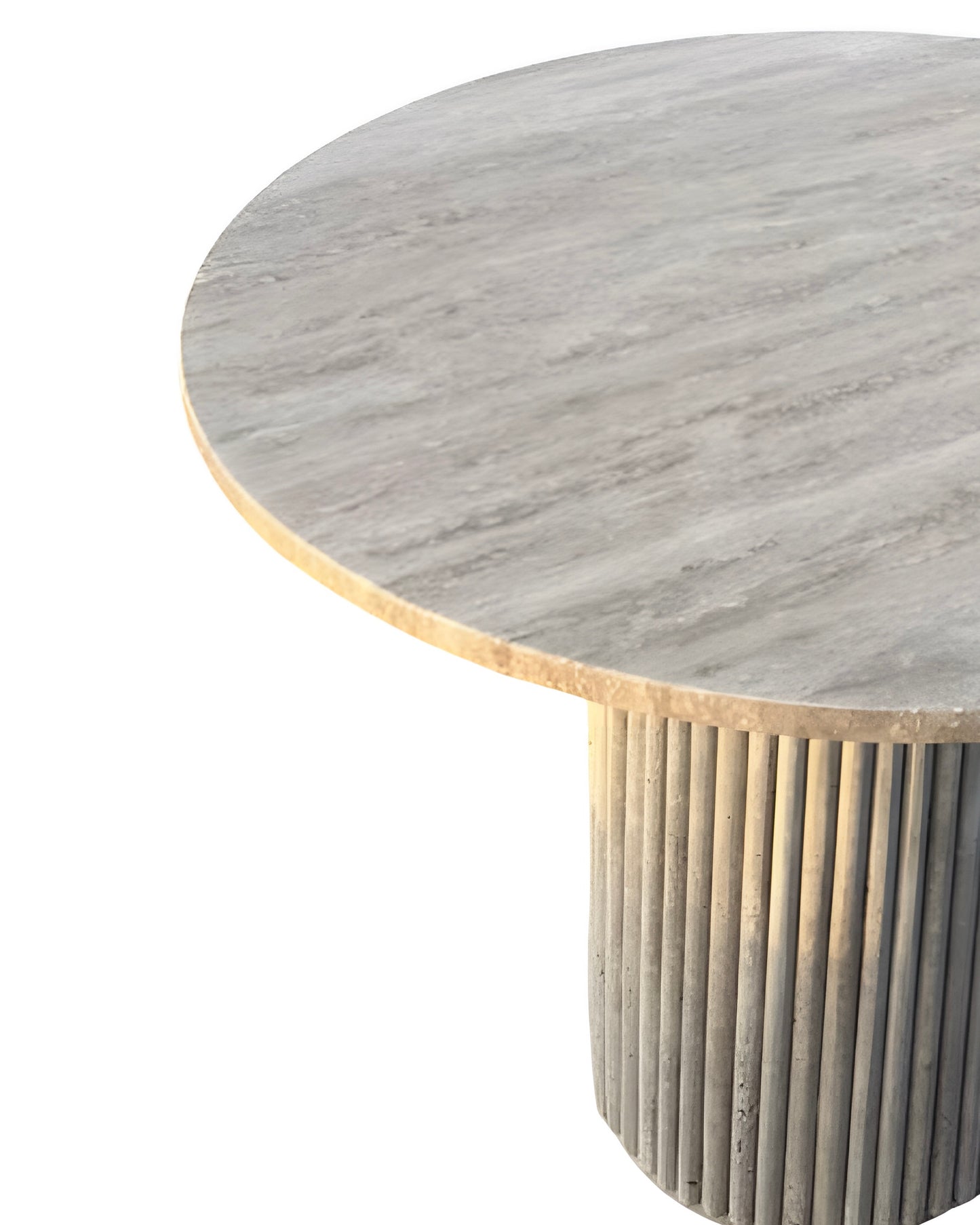 Runder Esstisch aus Travertin - Skoura