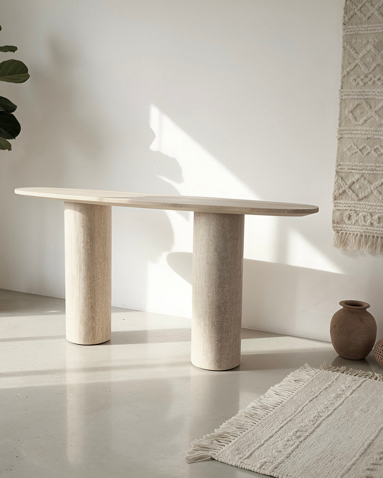 Monumentale Konsole aus Travertin - Azaghar